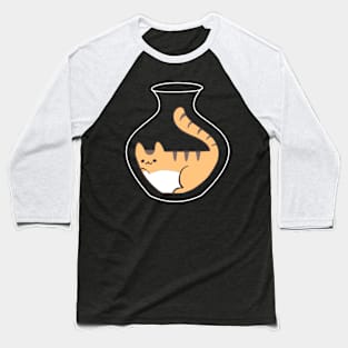 Transparent vase cat Baseball T-Shirt